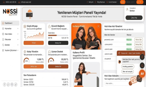 Yenilenen müşteri paneli yayında